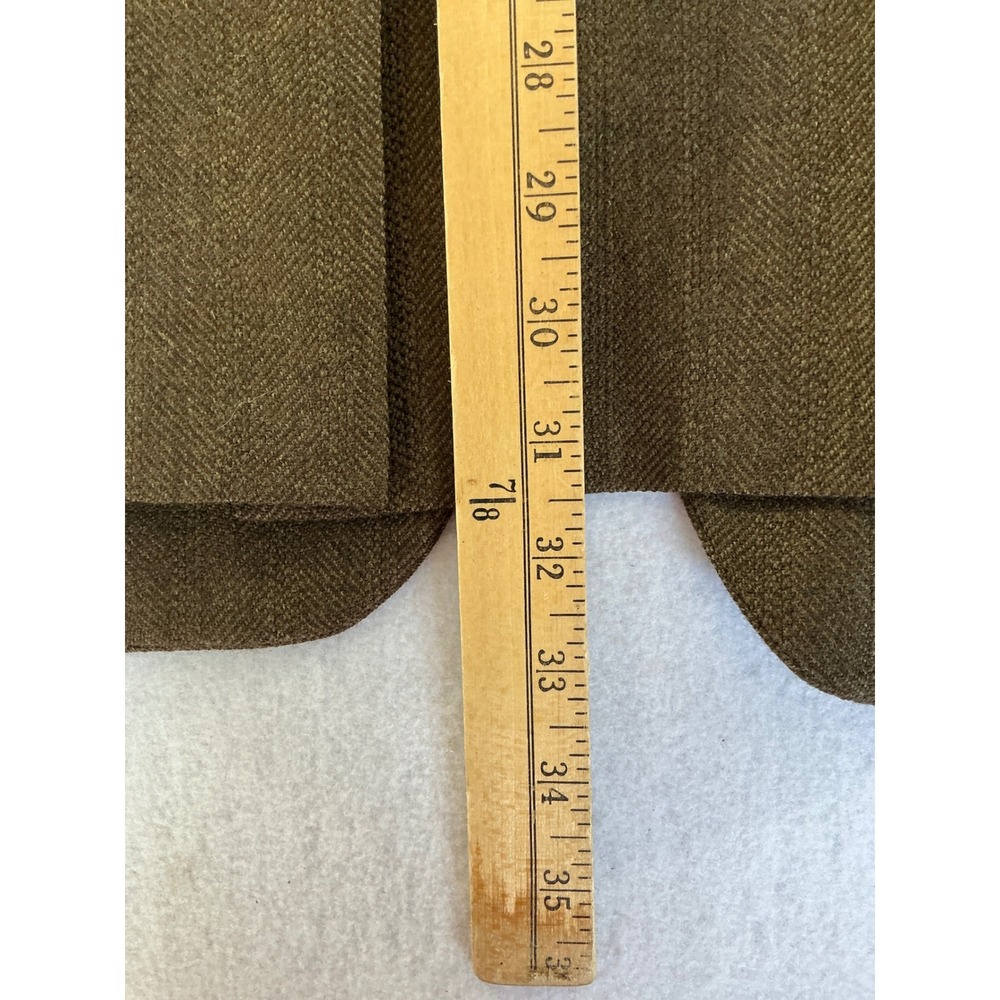 Jos. A. Bank Blazer‎ Mens 42R Olive Brown 100% Wool Herringbone Sport Coat - Picture 8 of 10
